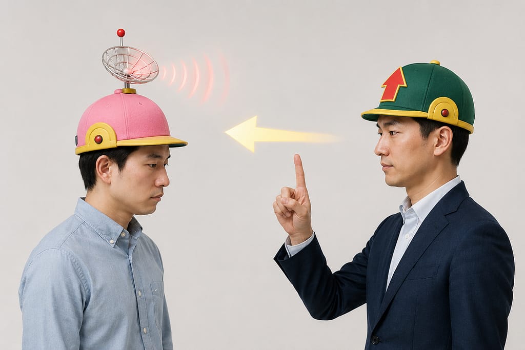 現代的に再解釈した二つ一組の協働支援キャップ