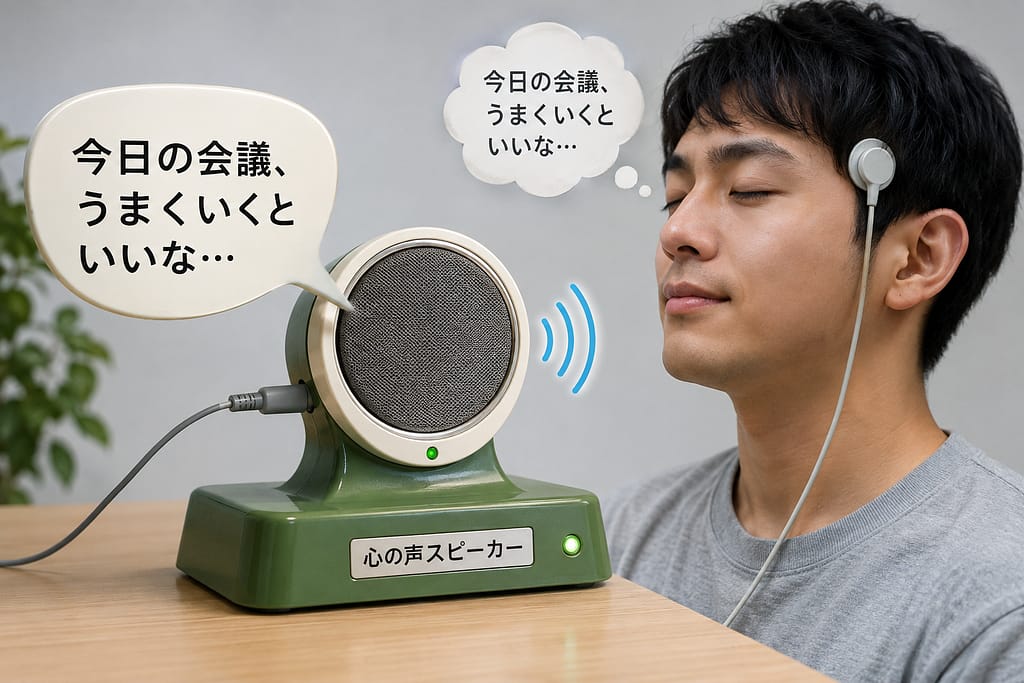 心の声スピーカーを現代の非侵襲サイレントスピーチ装置として再設計したコンセプト