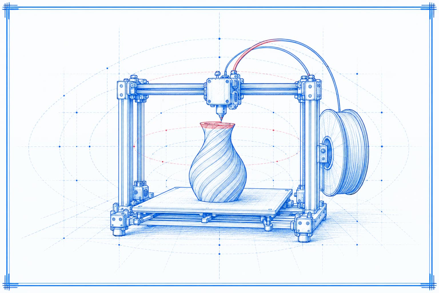 積層造形(3Dプリンティング)の概念図