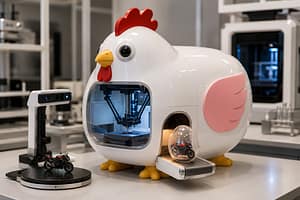 現代技術で再解釈したニワトリ型ミニチュア複製装置