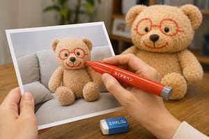 写真に手描きした線を現実の対象へAR投影する現代版らくがおペン