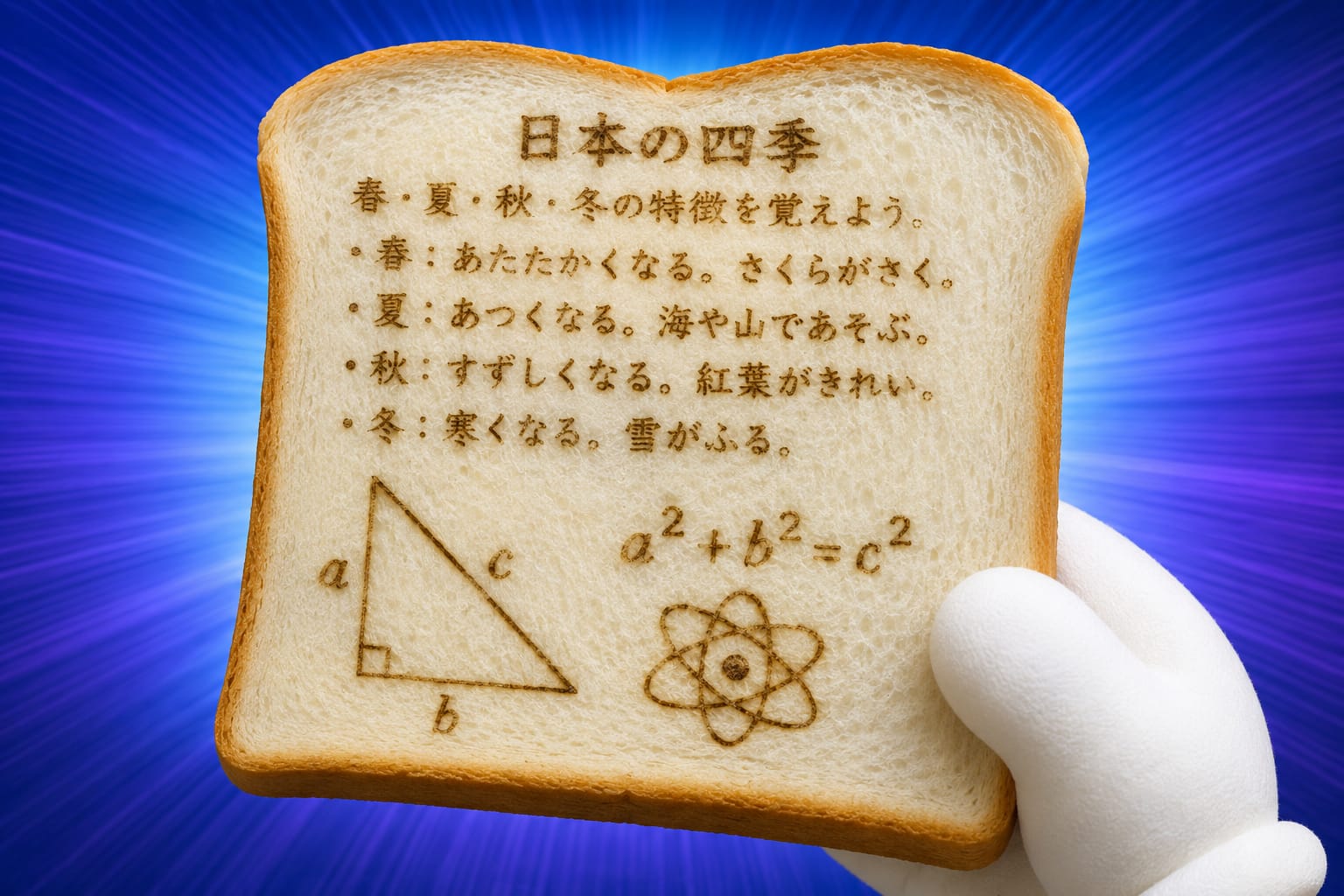 AI学習支援機能を備えた食パン型デバイスのコンセプト