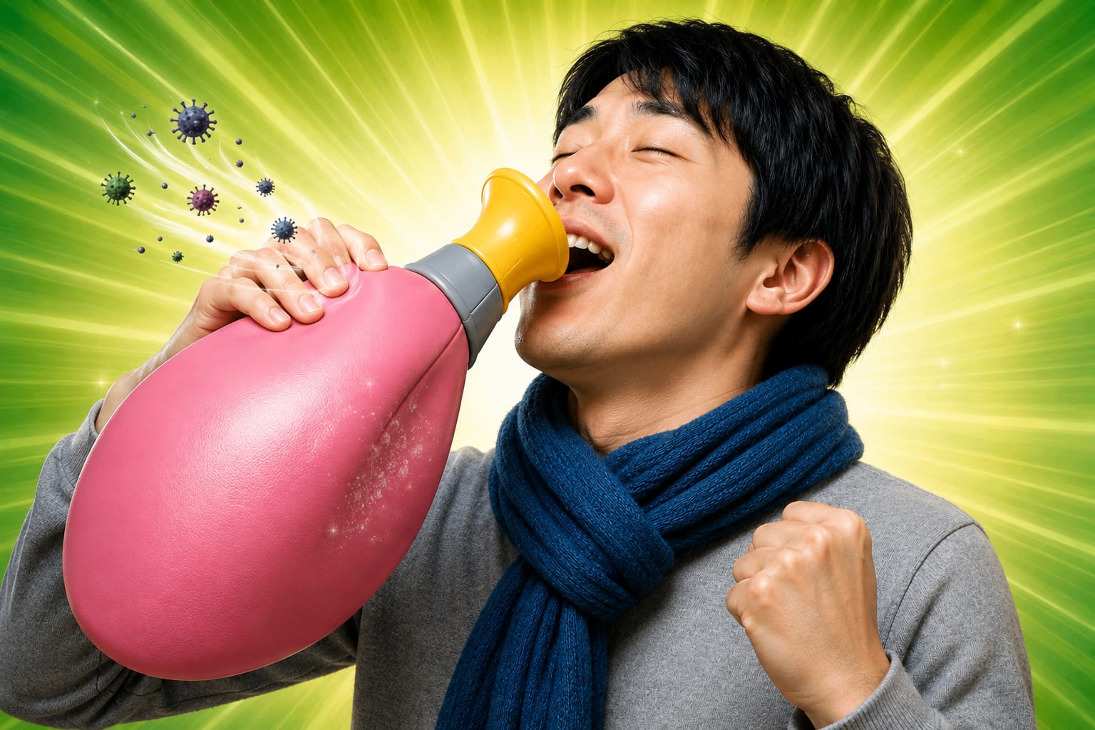 かぜぶくろを現代医療機器として再解釈した携帯型呼吸器ケア端末のコンセプト